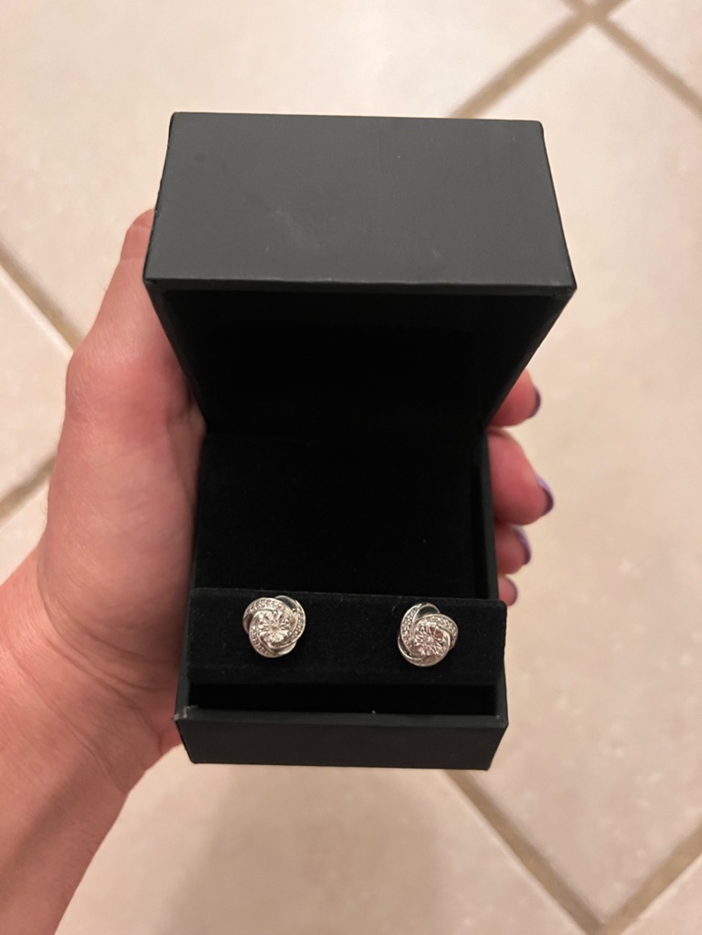 Zales Silver Twisted Earrings - Elegant Women's Jewelry
